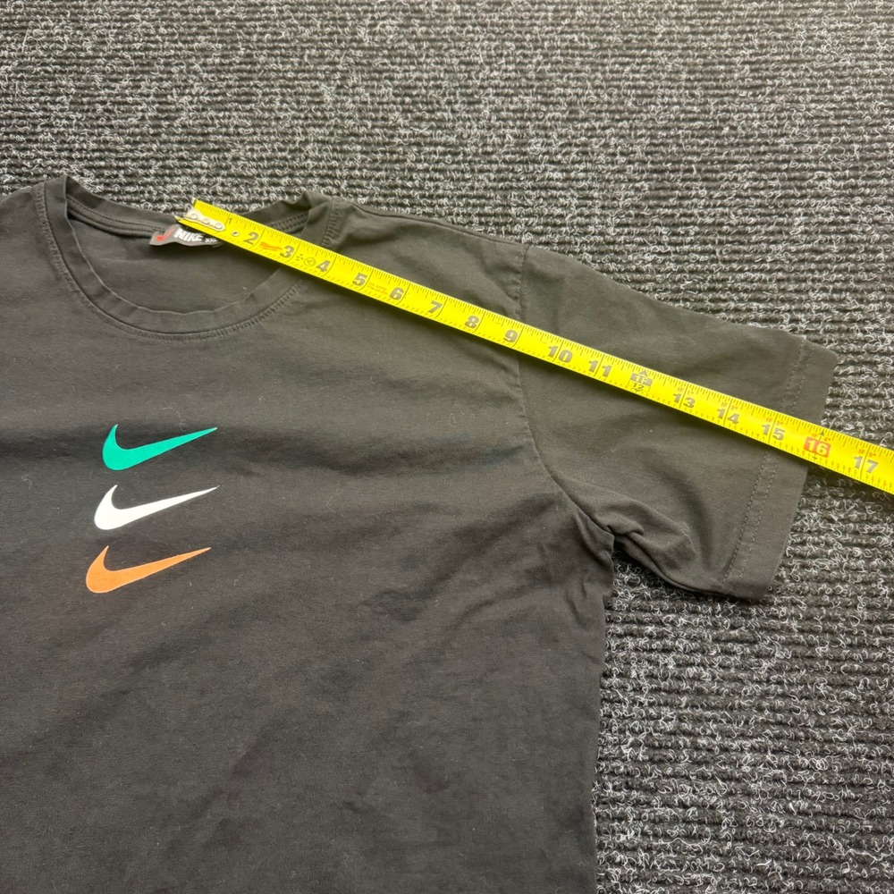 Nike Mens Triple Swoosh Graphic T-Shirt Black XXL Short Sleeve Crew Neck Tee - Picture 4 of 12